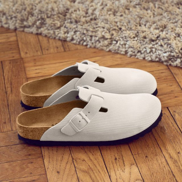 White cheap boston birkenstock