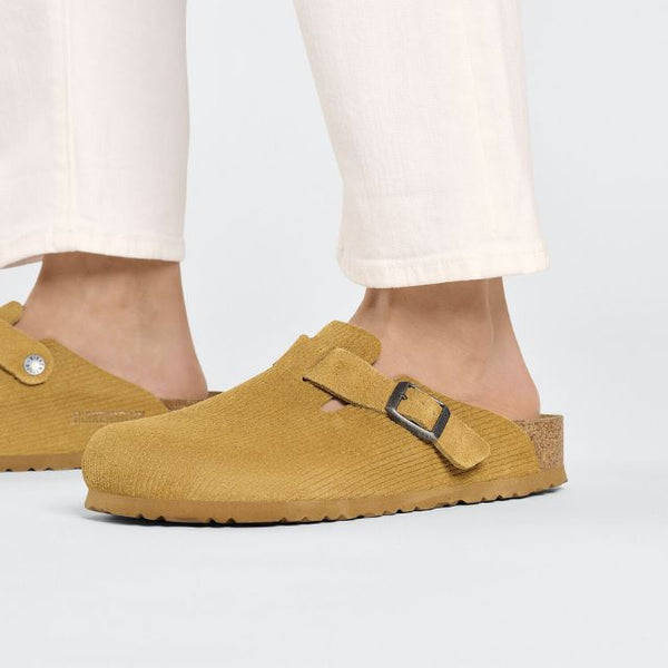 Birkenstock Boston Suede Corduroy Embosssed - Cork Brown