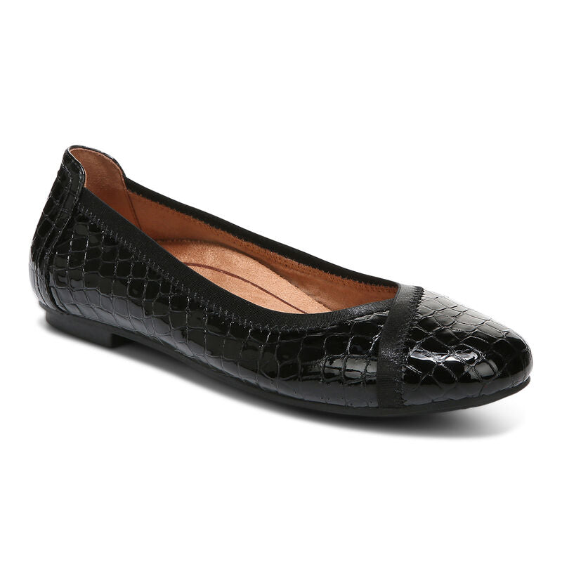Vionic Spark Caroll - Black Croc Patent | Footgear