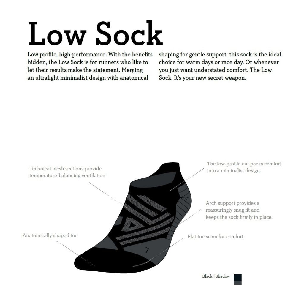 Performance Low Sock - Black/Shadow