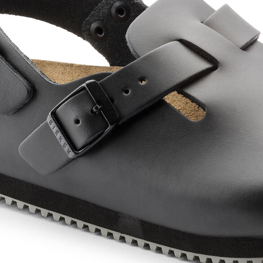 Birkenstock Tokio Supergrip Leather Narrow - Black | Footgear 