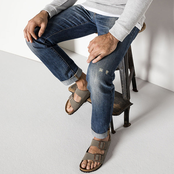 Birkenstock Arizona BirkiBuc Narrow Stone