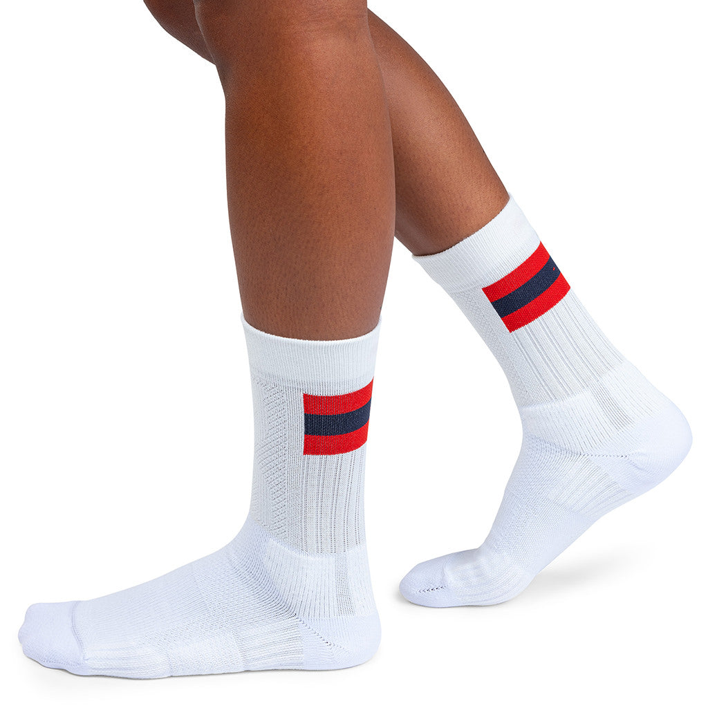 Tennis Sock - White/Red