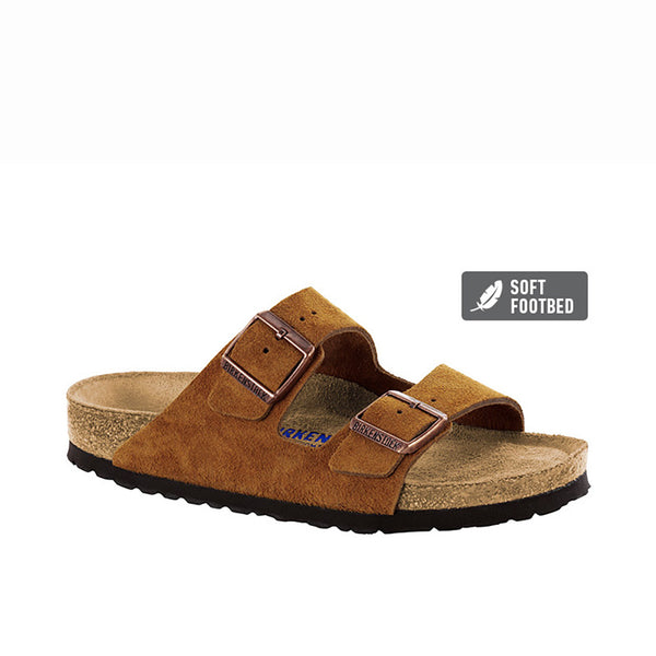 Birkenstock Arizona Suede Soft Footbed Mink