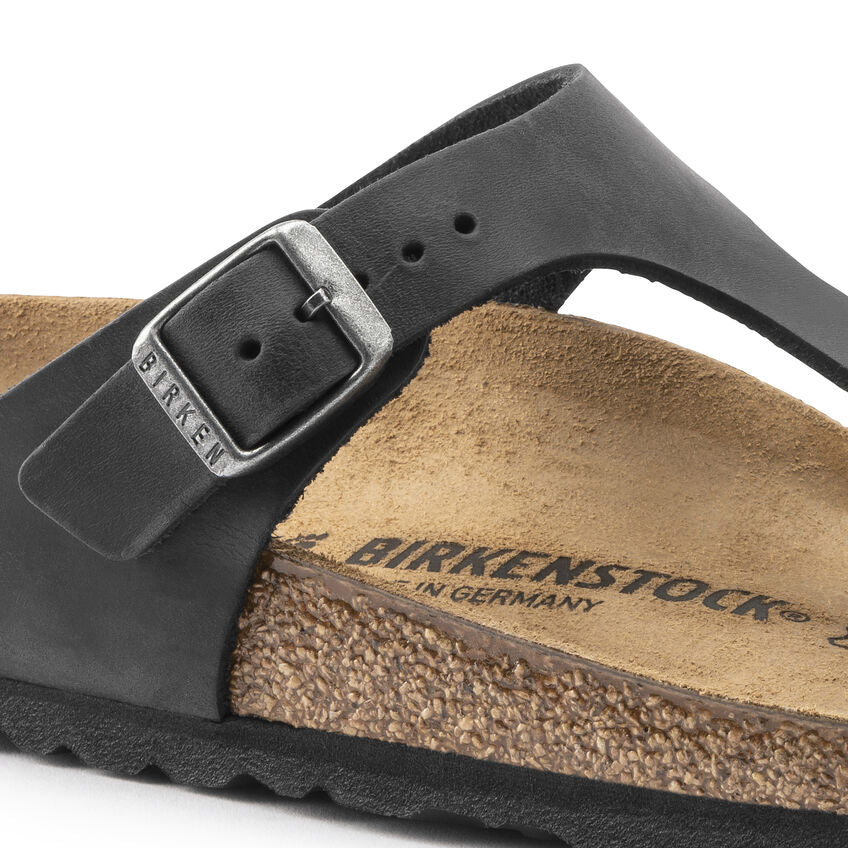 Birkenstock Gizeh Oiled Leather - Black | Footgear