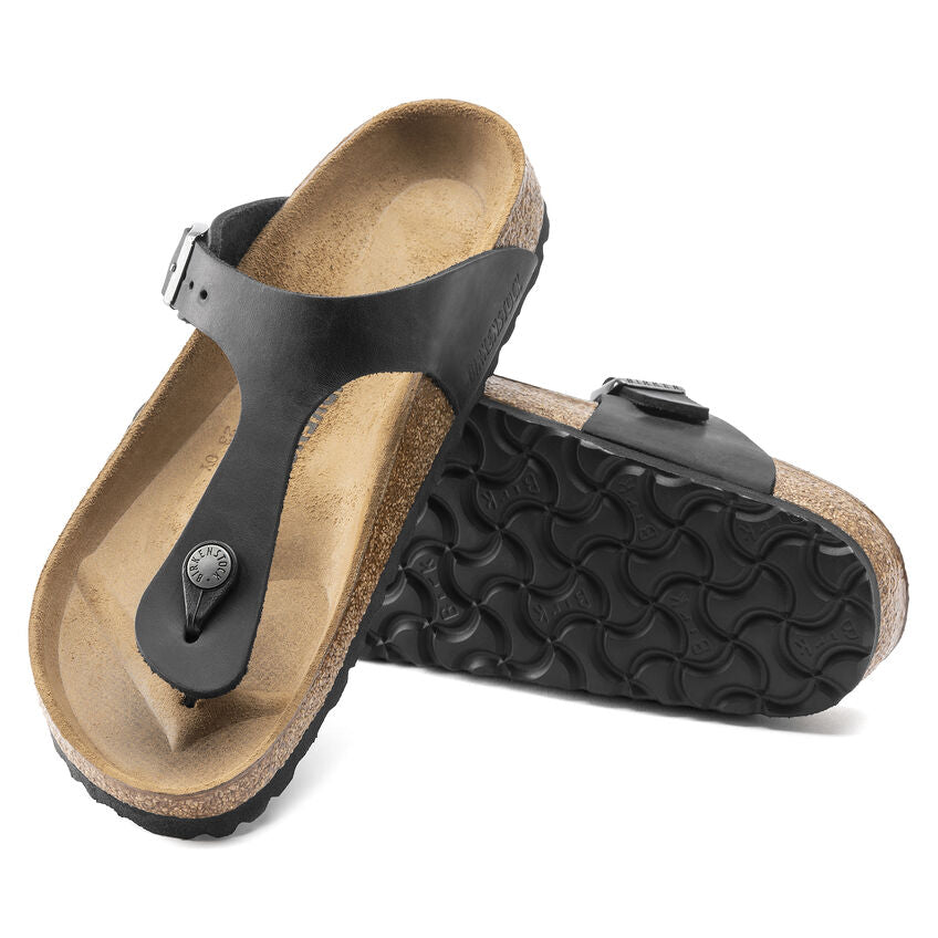 Birkenstock Gizeh Oiled Leather - Black | Footgear