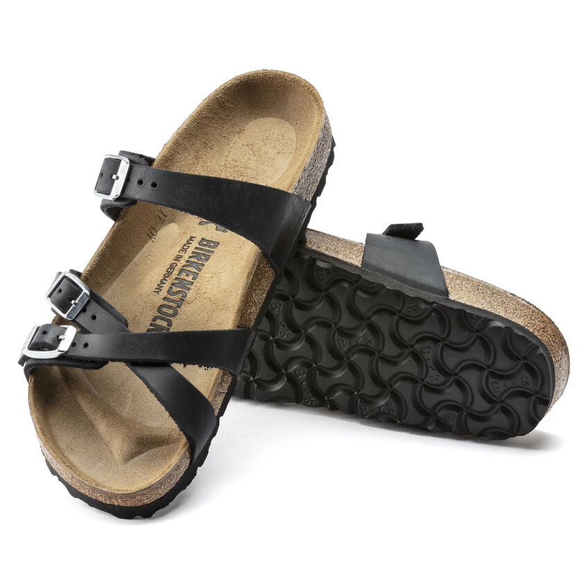 Birkenstock Franca Oiled Leather - Black | Footgear