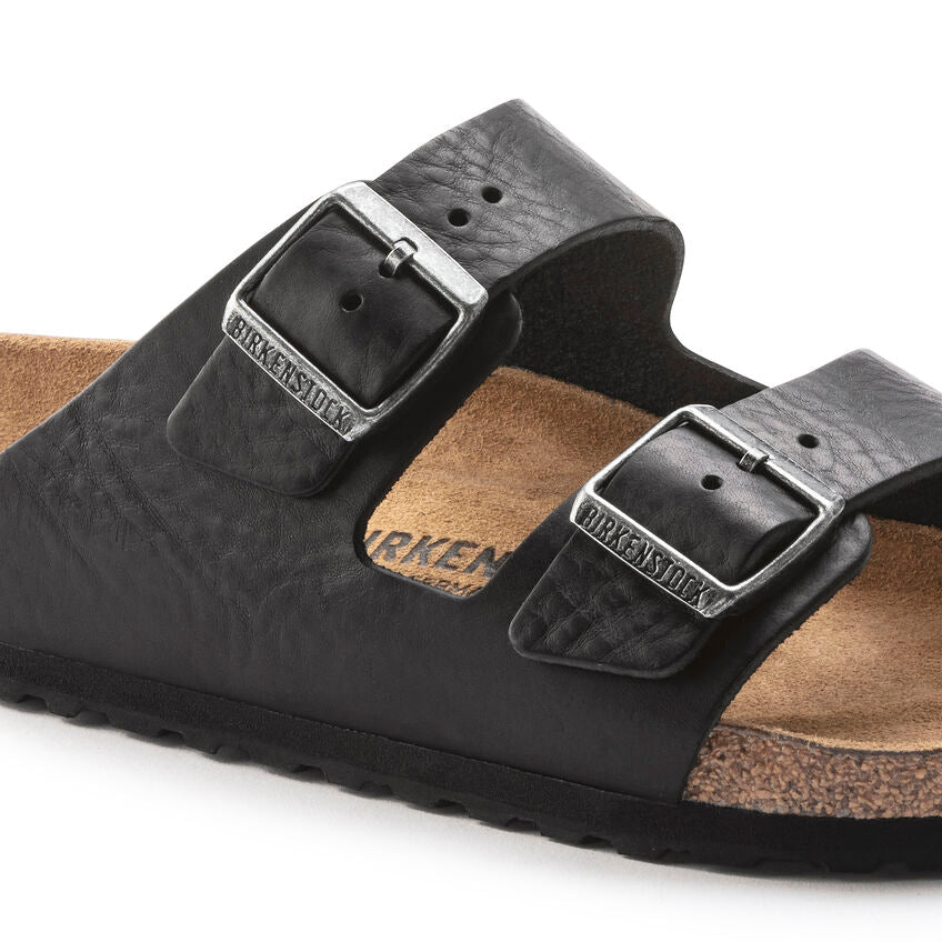 Birkenstock Arizona Leather Natural Vintage Wood - Black - 1023141