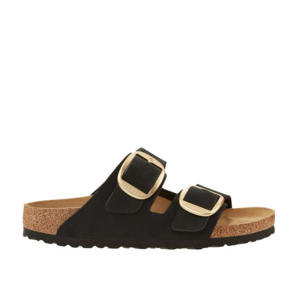 Birkenstock Arizona Big Buckle Nubuck Leather - Black