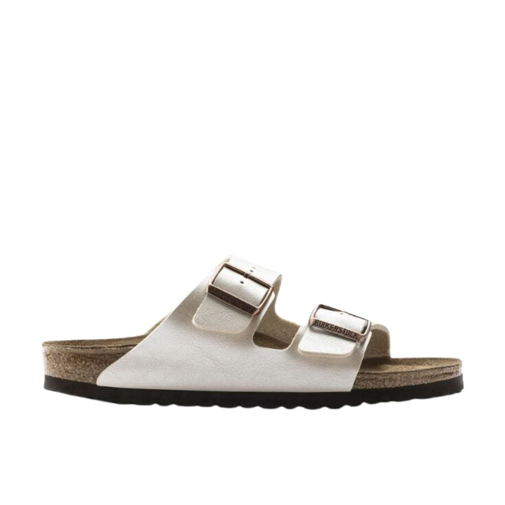 Birkenstock Arizona Birko Flor Narrow Graceful Pearl White