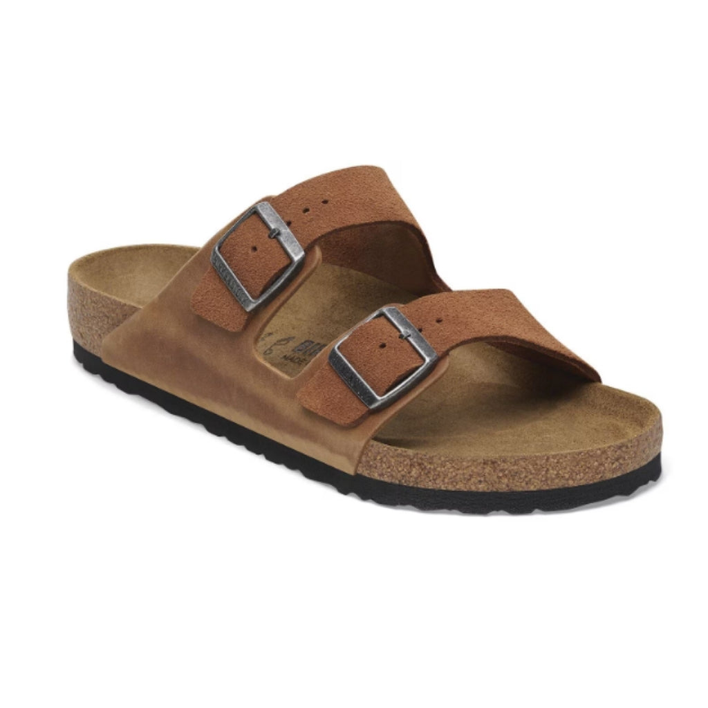 Arizona Suede/Oiled Mix Leather - Cognac
