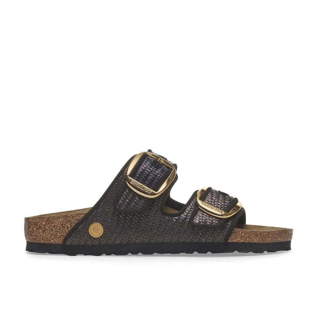 Birkenstock Arizona Big Buckle Textile Raffia Black