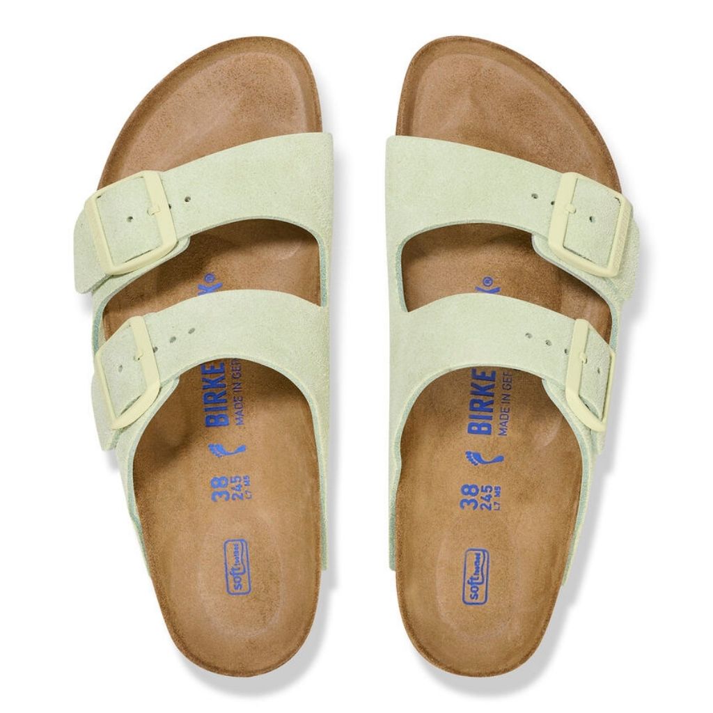 Birkenstock Arizona Leather Suede - Faded Lime - 1026831