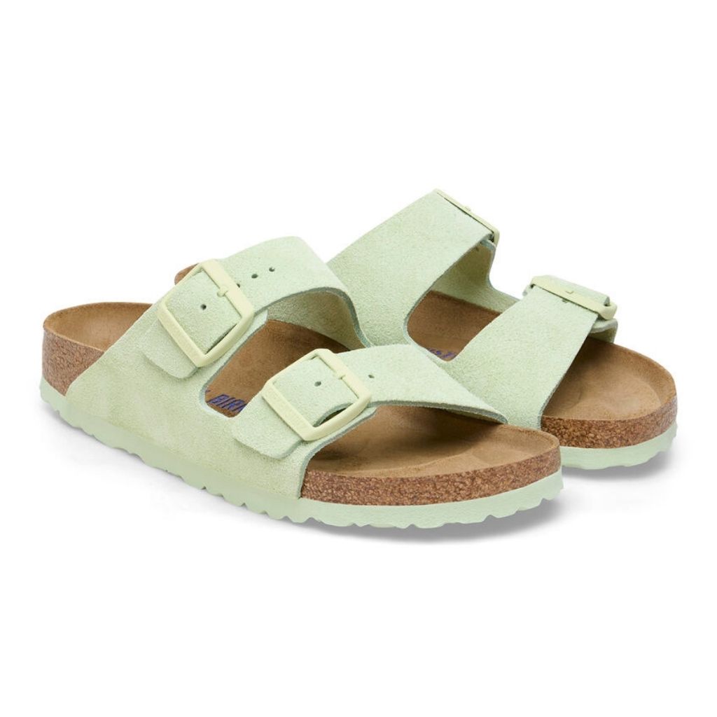 Birkenstock Arizona Leather Suede - Faded Lime - 1026831