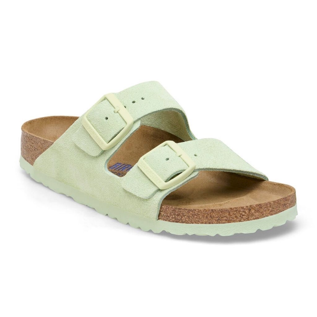 Birkenstock Arizona Leather Suede - Faded Lime - 1026831