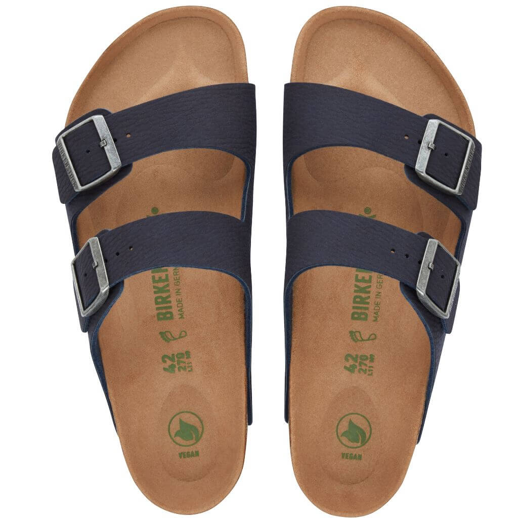 Birkenstock Arizona Vegan BirkiBuc Desert Dust Indigo Blue