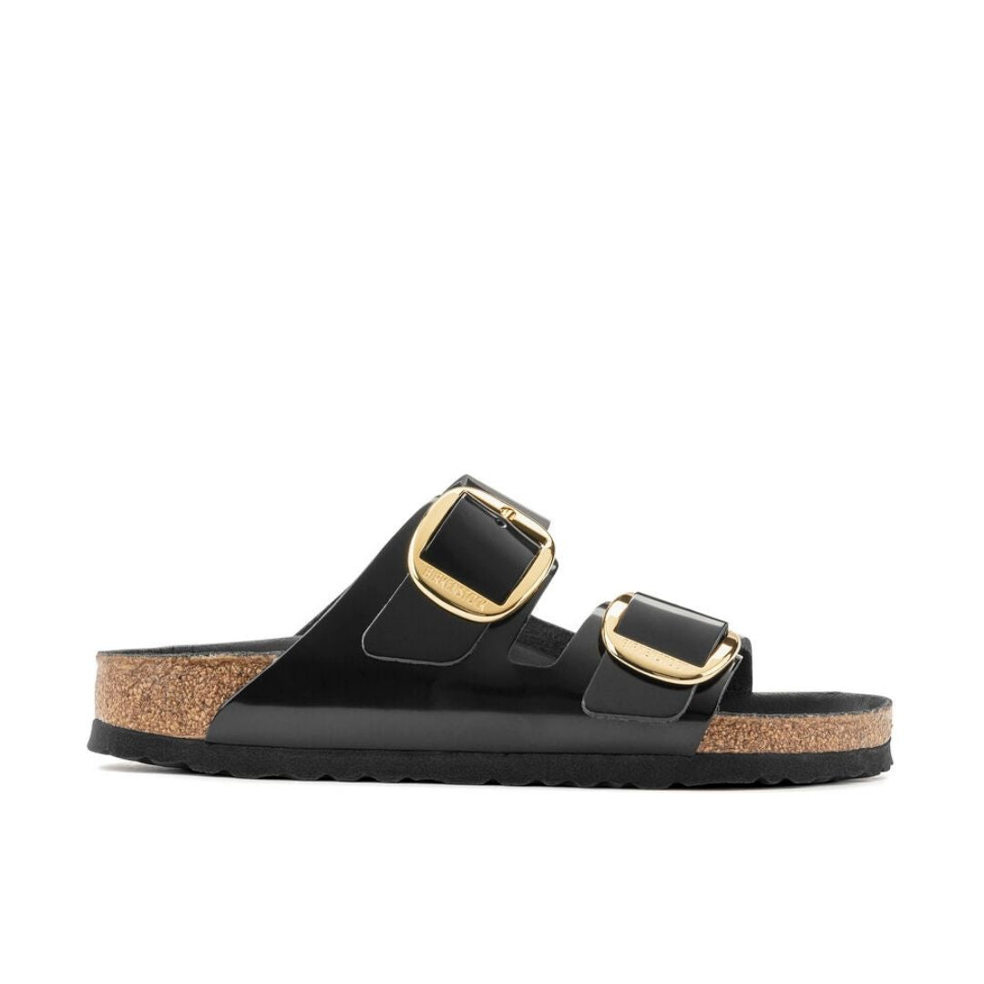 Birkenstock Arizona High Shine Leather Big Buckle Black