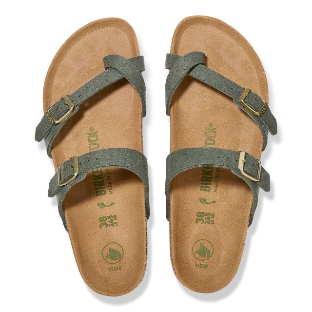 Birkenstock Mayari Vegan Suede Thyme Narrow  Pair Birds Eye