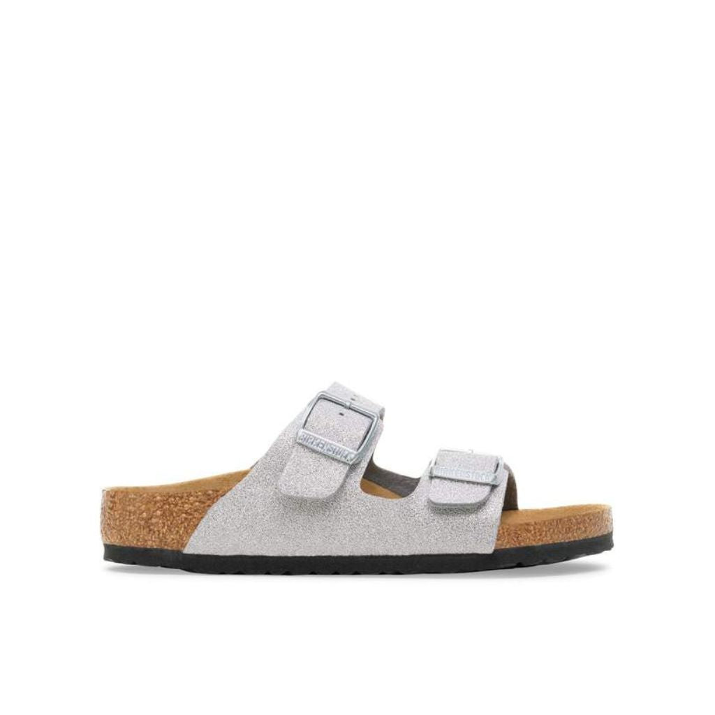 Arizona BirkiBuc Kids Narrow - Shiny Glitter Silver