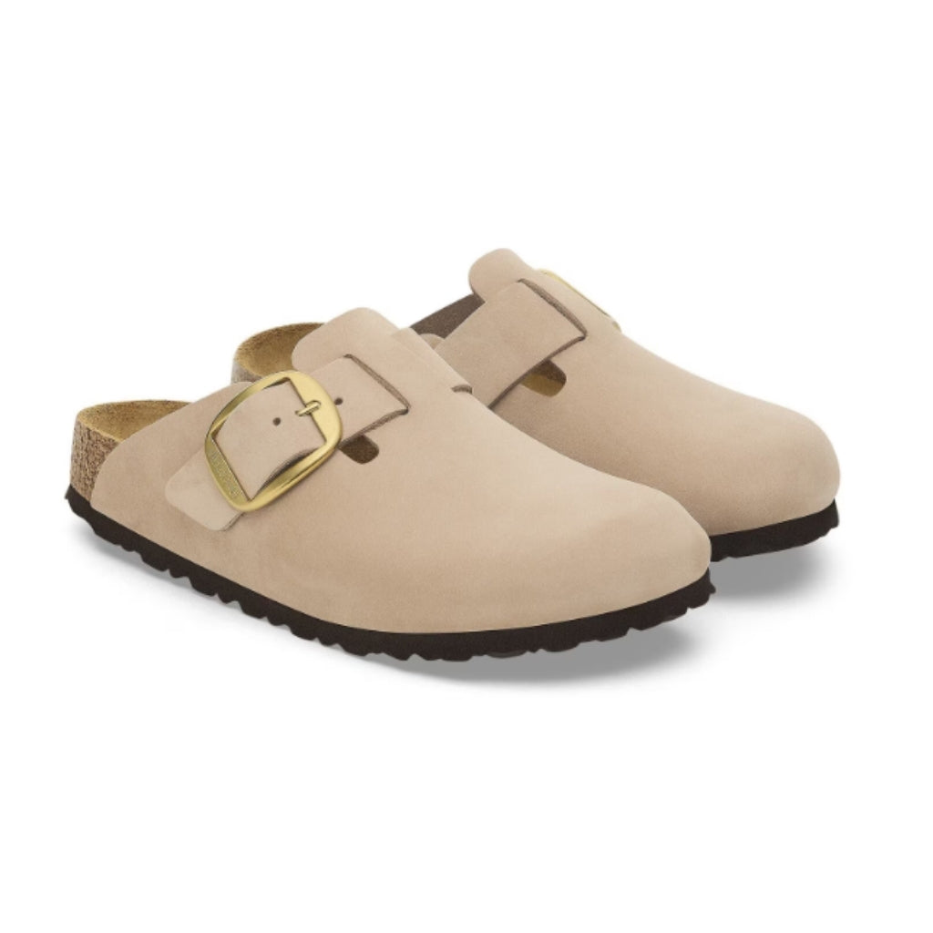 Boston Big Buckle Nubuck Leather Narrow - Sandcastle