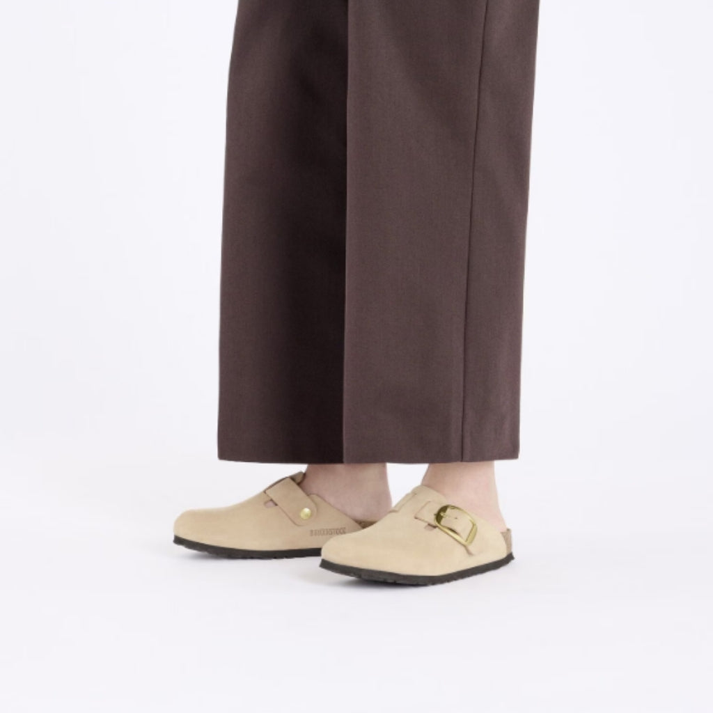 Boston Big Buckle Nubuck Leather Narrow - Sandcastle