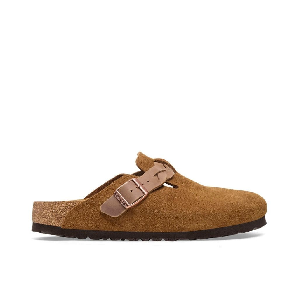 Birkenstock Boston Suede Braided Mink