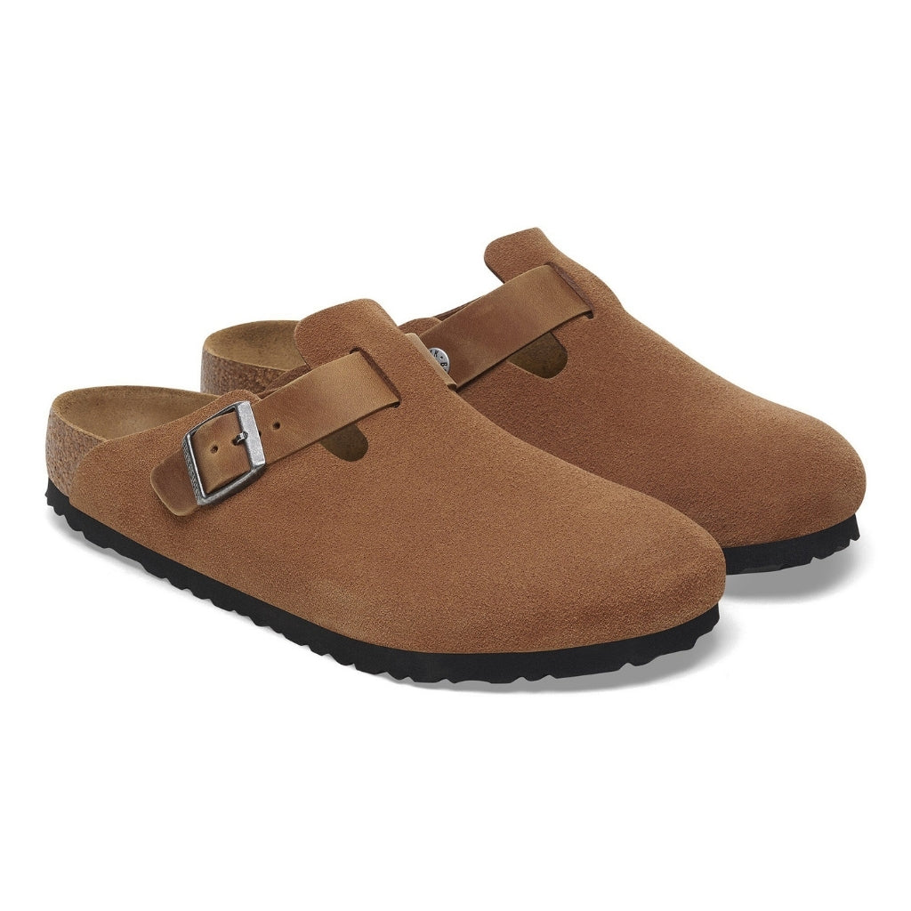 Boston Suede/Oiled Mix Leather - Cognac