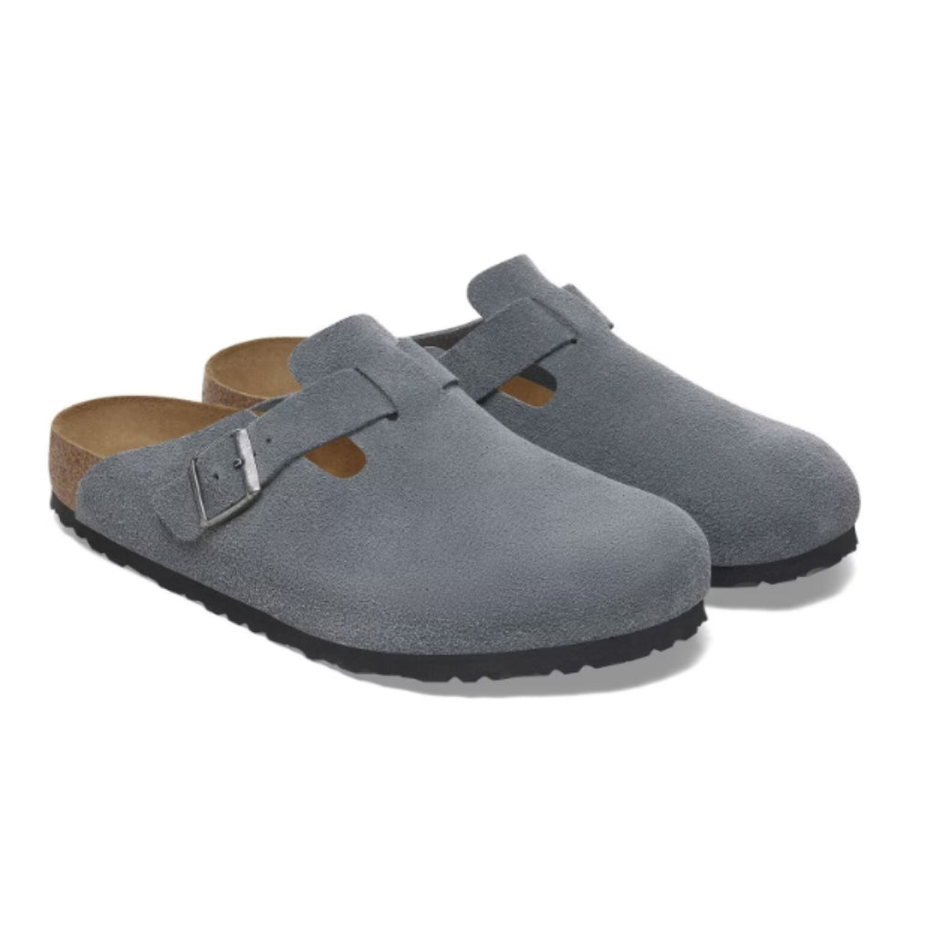 Boston Suede Soft Footbed Narrow - Basalt Grey