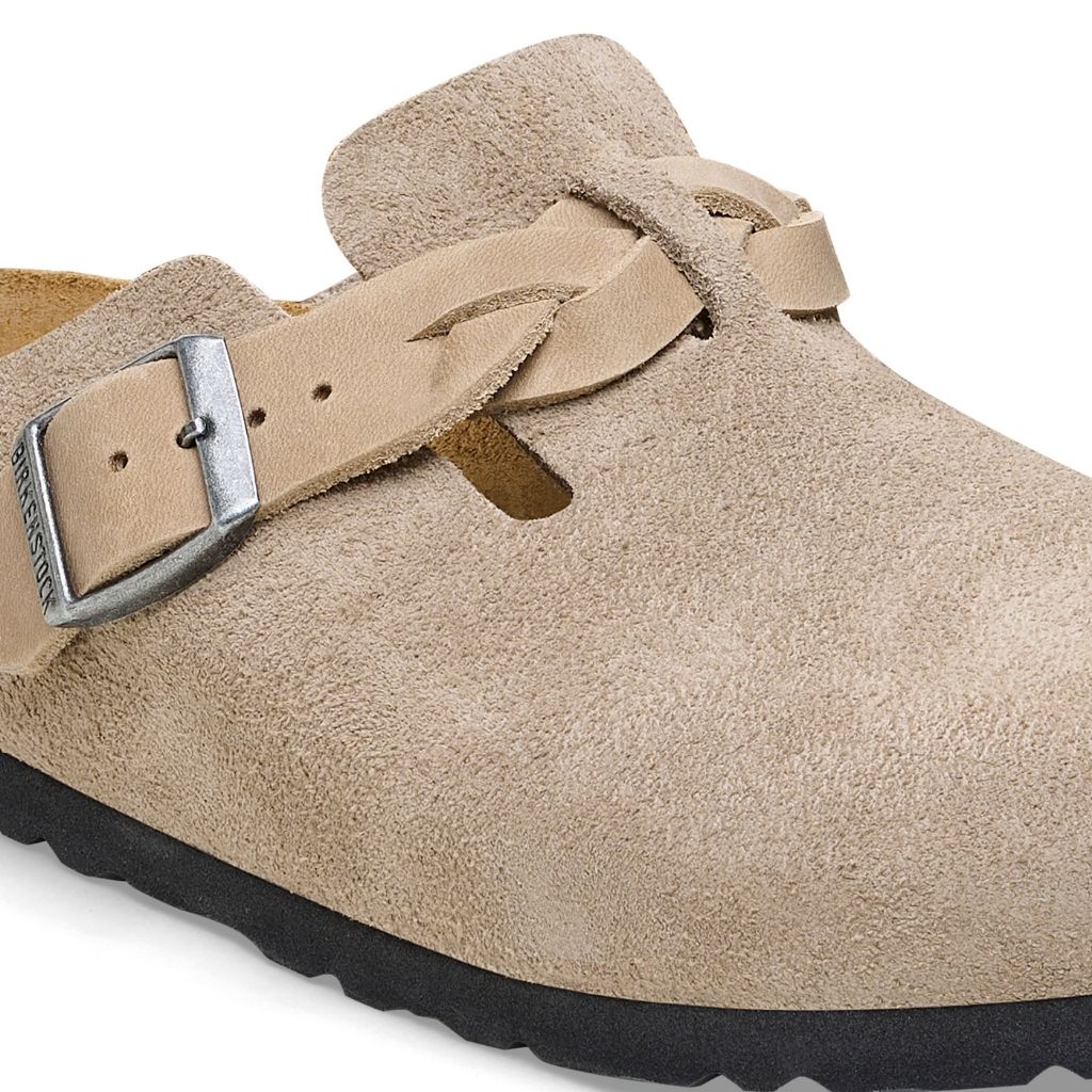 Boston Suede Braided Narrow - Taupe