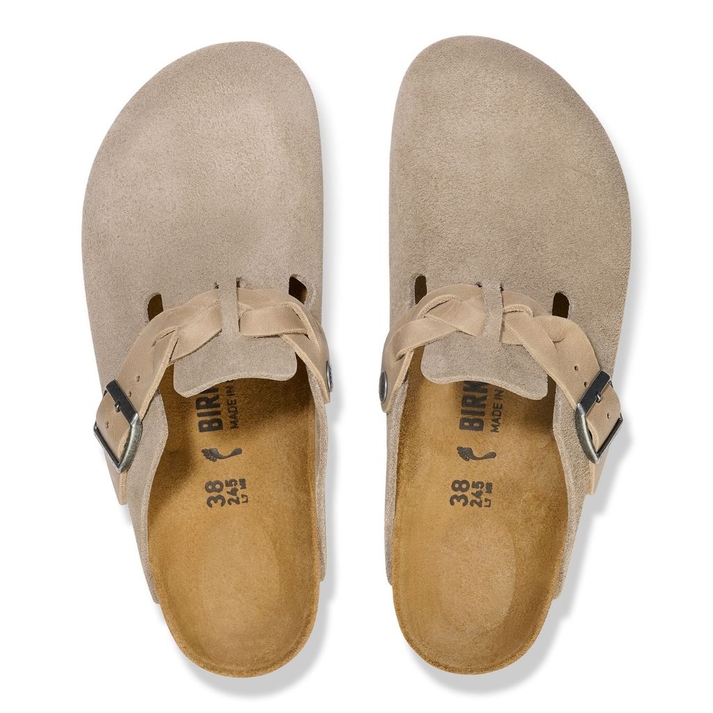 Boston Suede Braided Narrow - Taupe