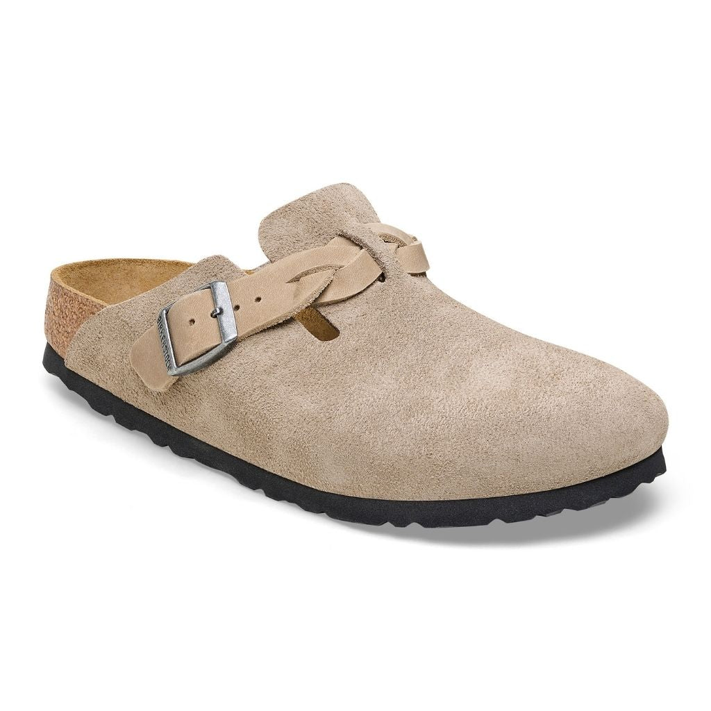 Boston Suede Braided Narrow - Taupe