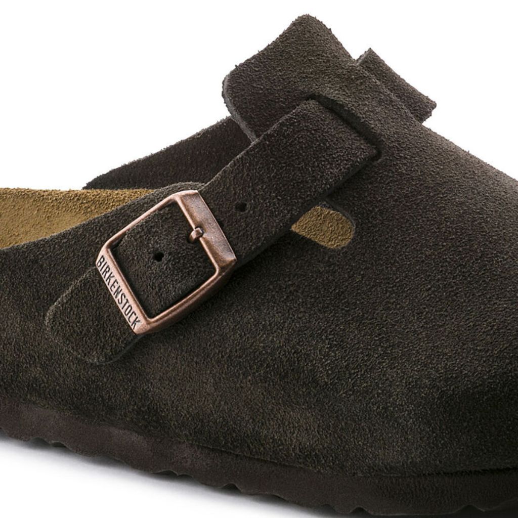 Birkenstock Boston Suede Soft Footbed - Mocca | Footgear