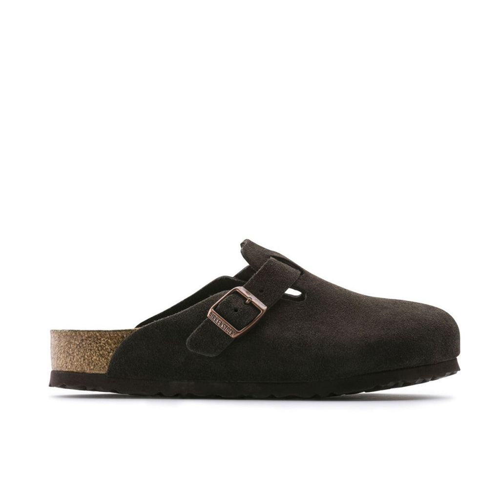 Birkenstock Boston Suede Soft Footbed - Mocca | Footgear