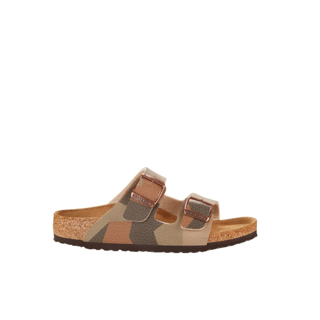 Arizona Kids Birko Flor (Narrow) - Camo Multicolour/Brown