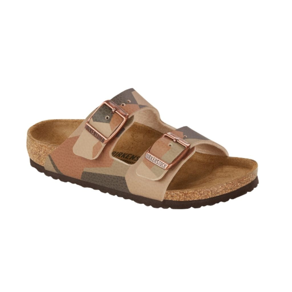 Arizona Kids Birko Flor (Narrow) - Camo Multicolour/Brown