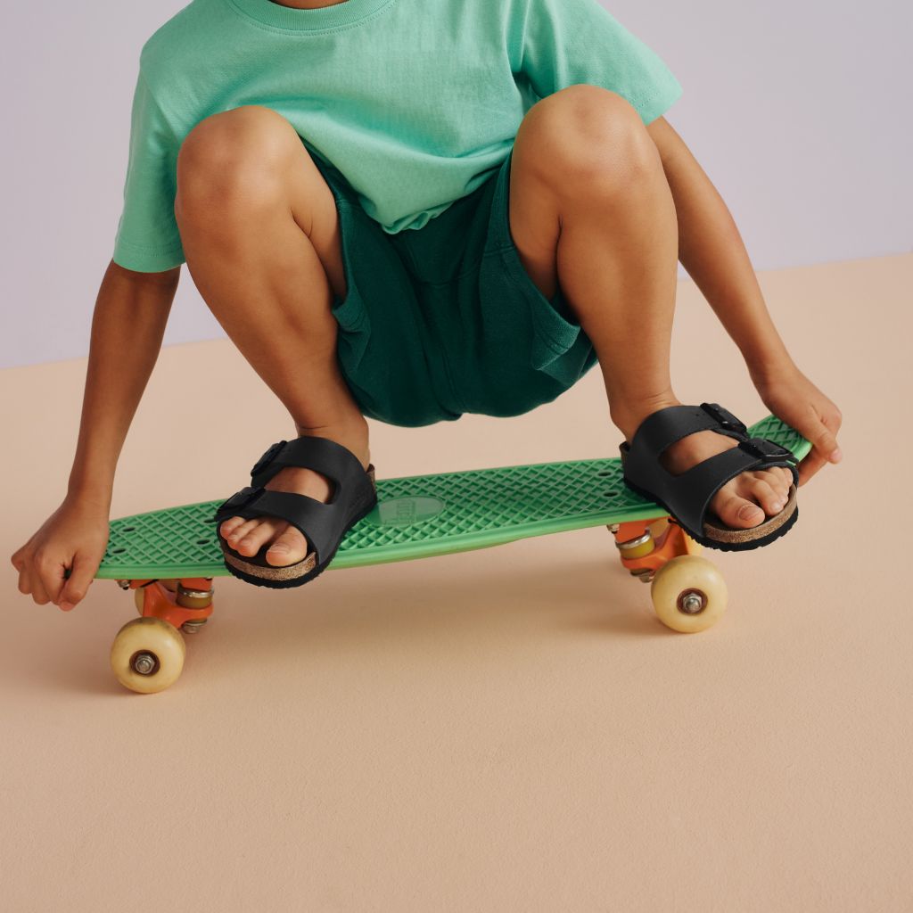 Birkenstock Arizona Birko Flor Kids Narrow - Black | Footgear