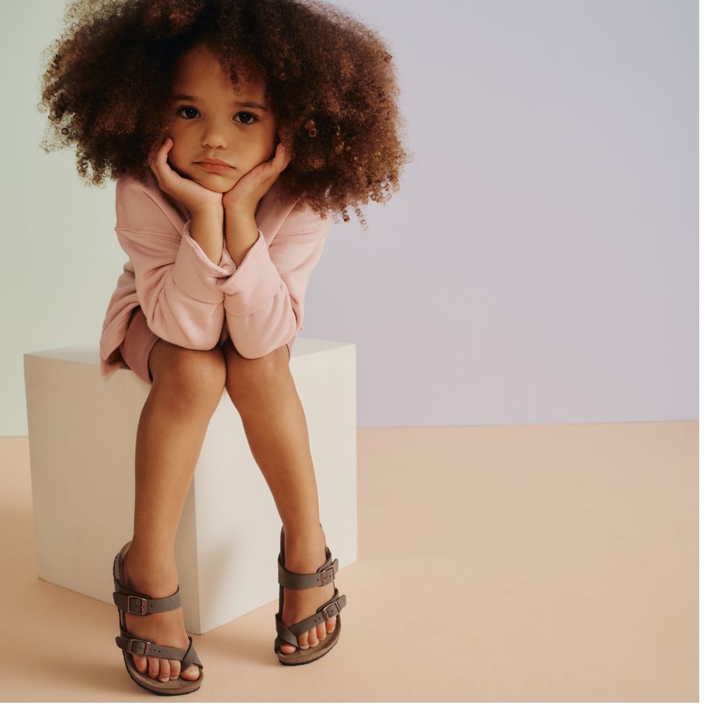 Birkenstock Mayari Birko Flor Kids Narrow - Mocca | Footgear 