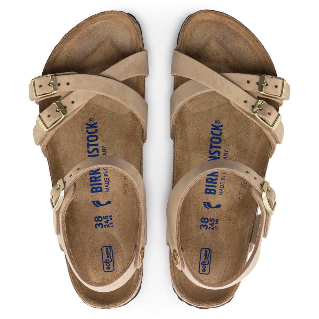 Birkenstock Kumba Nubuck Leather Soft Footbed - Sandcastle | Footgear