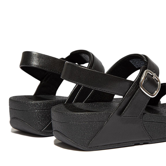 Lulu Leather Back Strap Sandal - Black