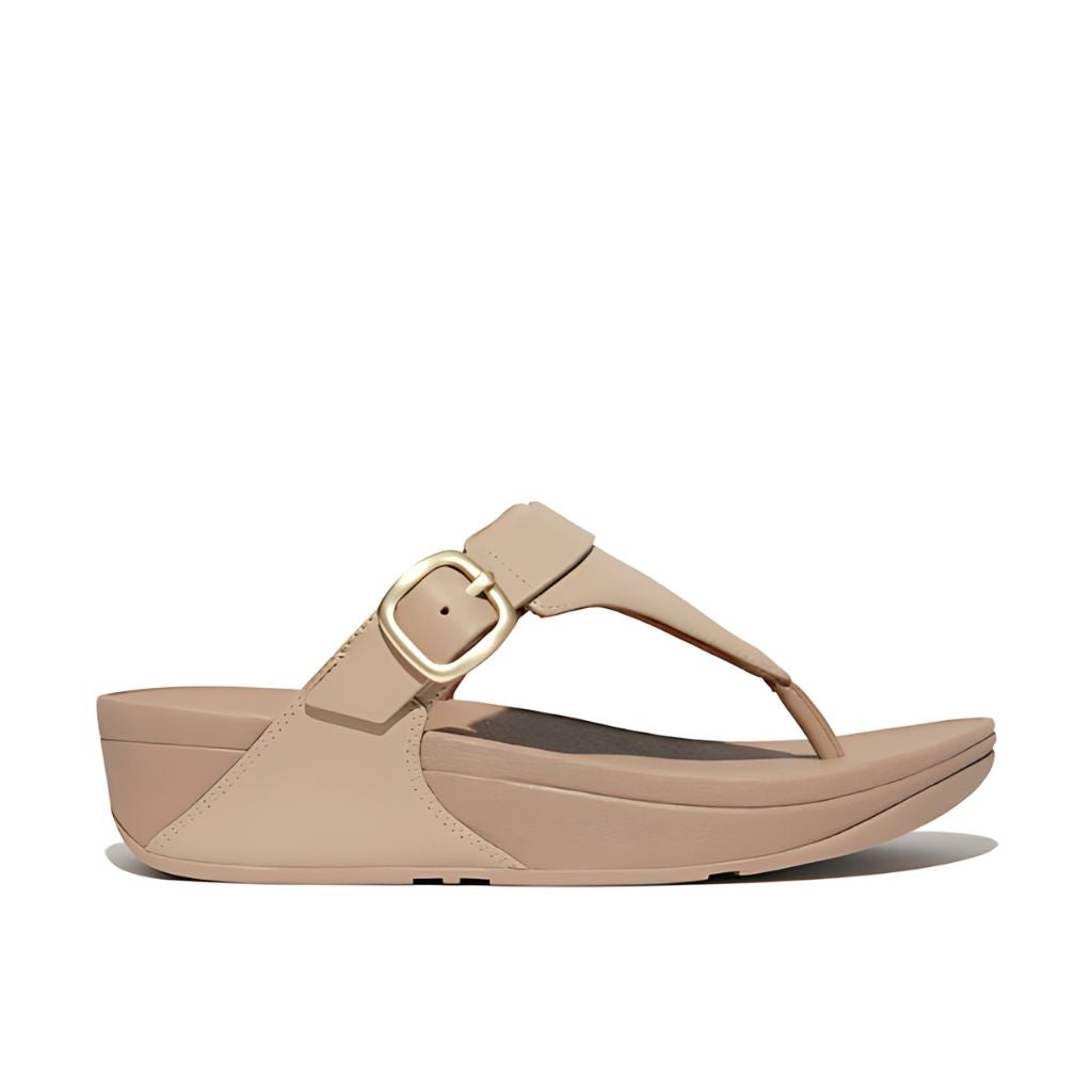 Lulu Adjustable Toe Post Thong - Latte Beige