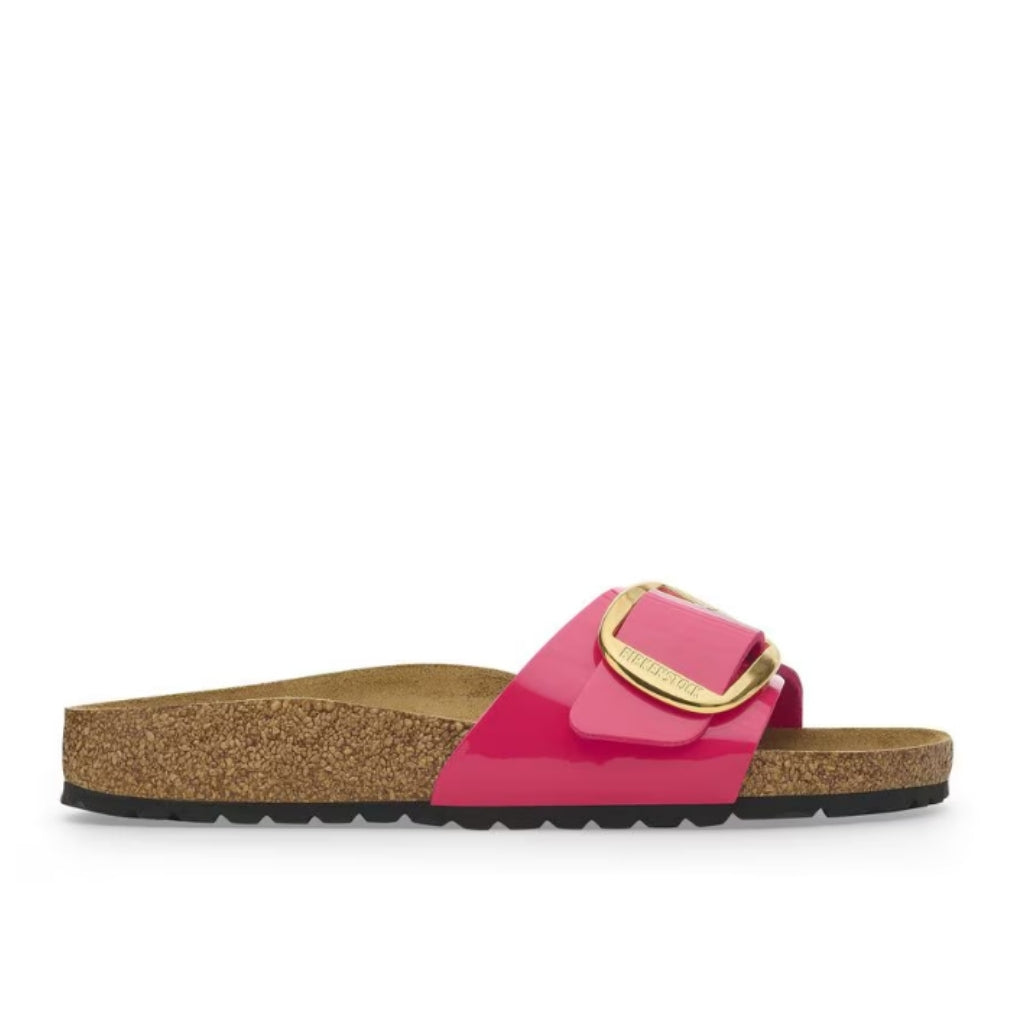 Birkenstock Madrid Big Buckle Patent Birko-Flor- Fuchsia Fusion