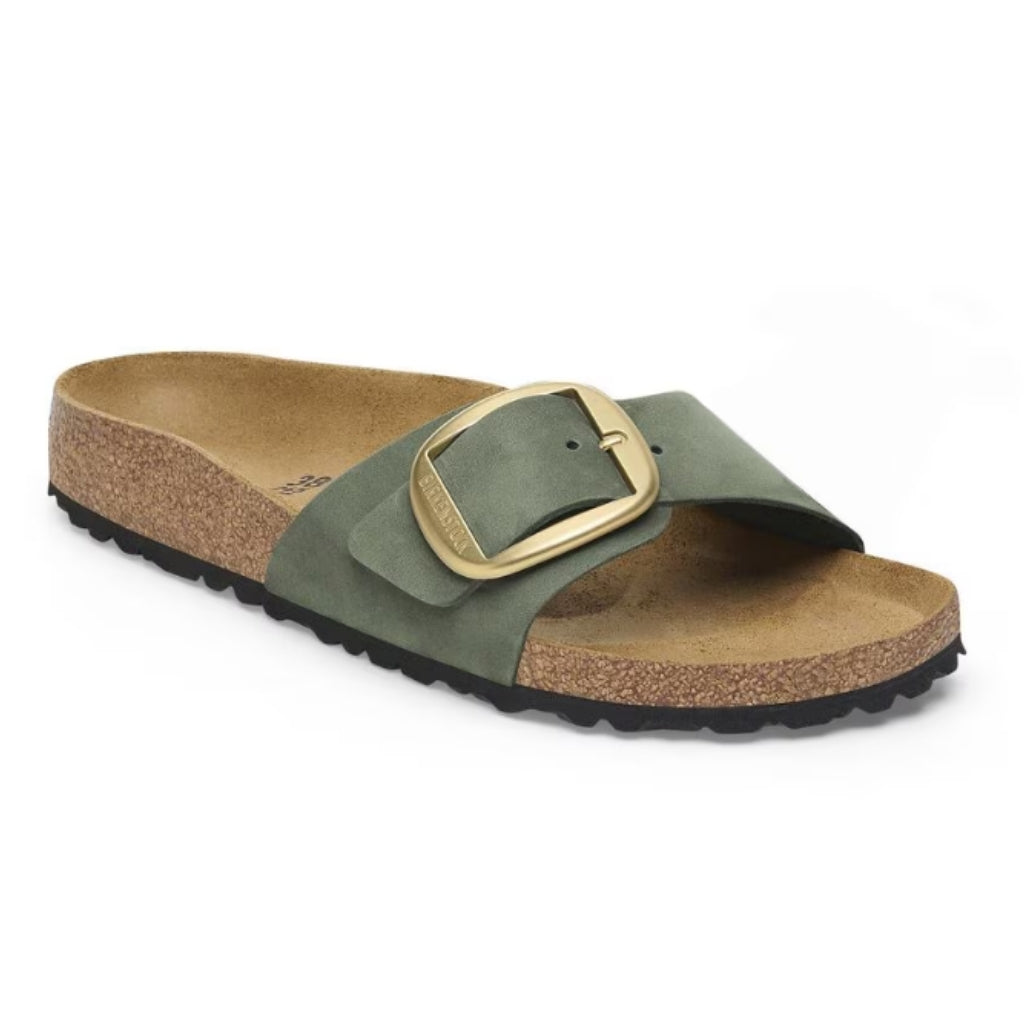 Madrid Big Buckle Nubuck Leather Narrow - Thyme