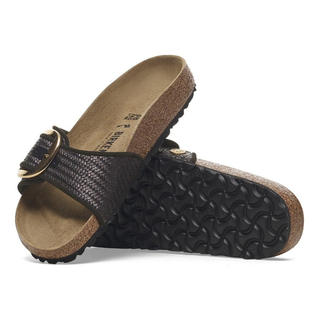 Madrid Big Buckle Textile - Raffia Black