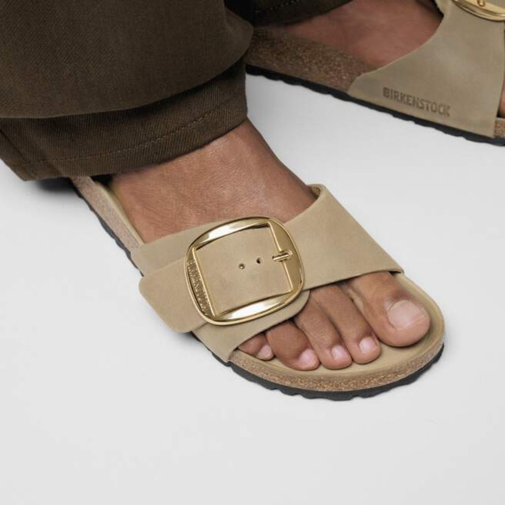 Madrid Oiled Leather Big Buckle - Tobacco Brown