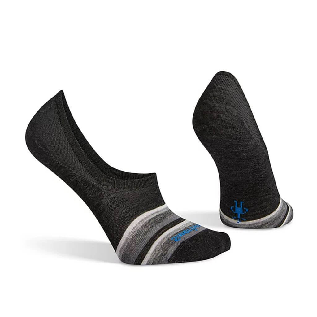 Smartwool Mens Sneaker Pattern No Show Socks - Charcoal | Footgear