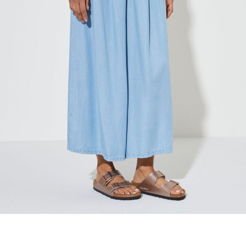 Birkenstock Arizona Birko Flor - Metallic Copper | Footgear