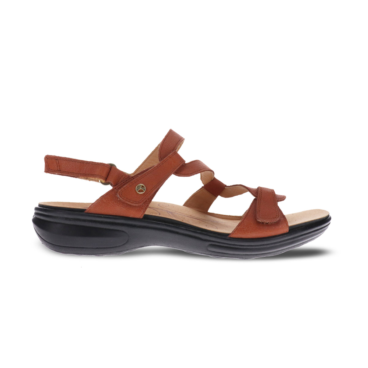Revere Womens Miami Sandal (Wide Fit) - Cognac - MIAMIWIDE-COG