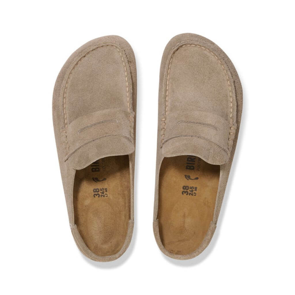 Naples Wrapped Leather Suede Soft Footbed Narrow - Taupe