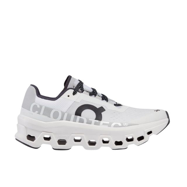 On Running Cloud Monster All White Side View