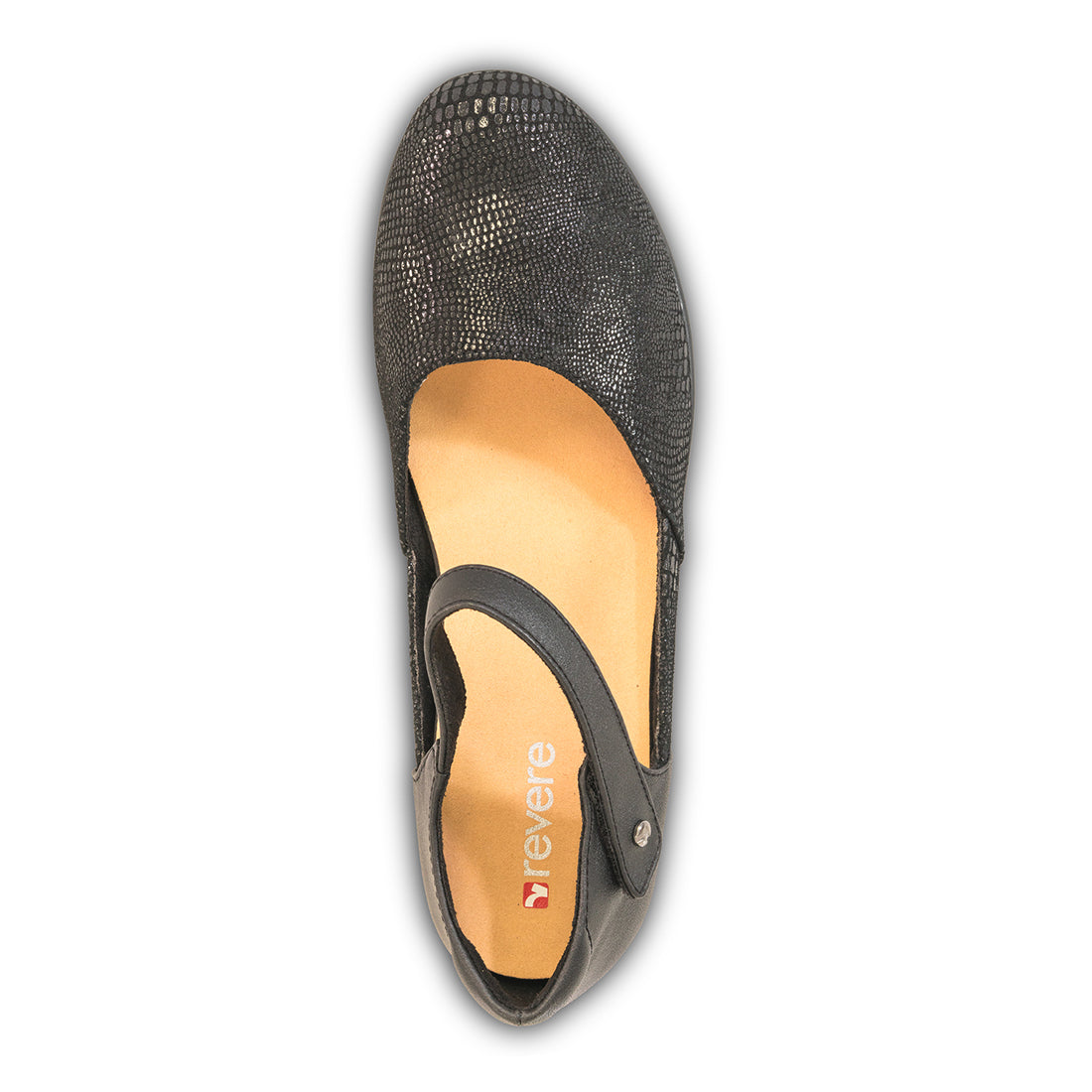 Osaka Wide Mary Jane - Black/Black Lizard